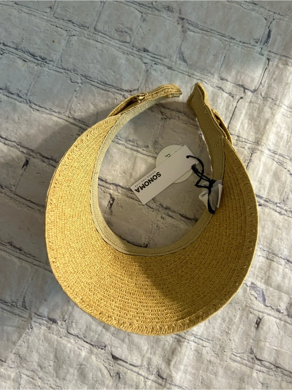 SONOMA PACKABLE UPF 50+ UV SUN PROTECTION NATURAL HEATHER SUN VISOR